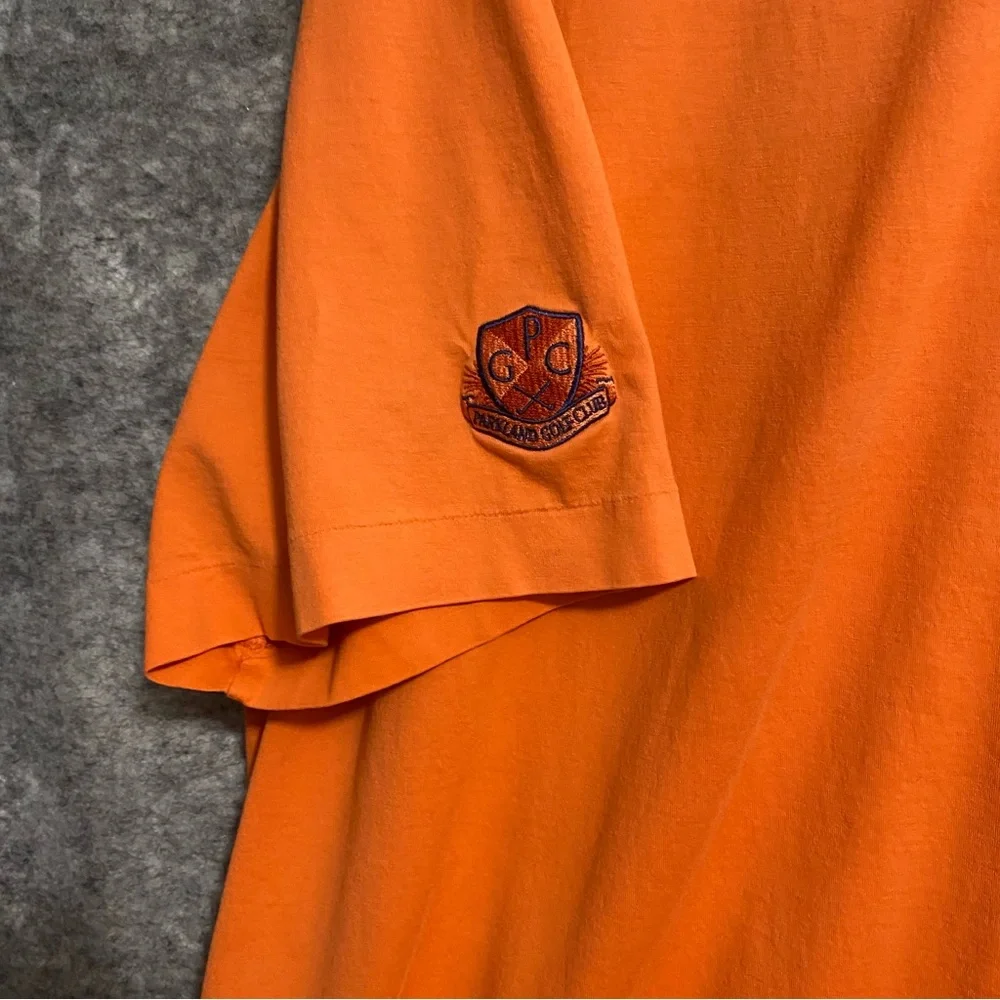 Ralph Lauren Polo Golf Mens Shirt Parkland Florida Vintage Lisle Orange Preppy